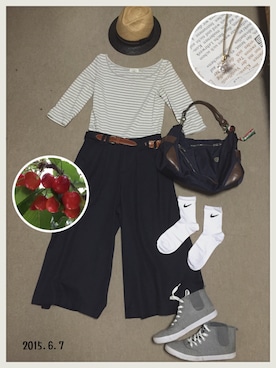 「NOL（ノル）のアイテム」を使った、hamaさん（レディース・156cm）の夏コーディネート