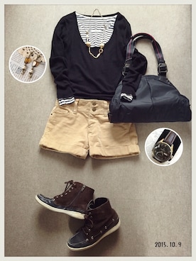 「NIKE(ナイキ)のアイテム(ショルダーバッグ)」を使った、hamaさん(レディース・156cm)の秋コーディネート