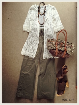 「GAP（ギャップ）のアイテム（アクセサリー）」を使った、hamaさん（レディース・156cm）の夏コーディネート