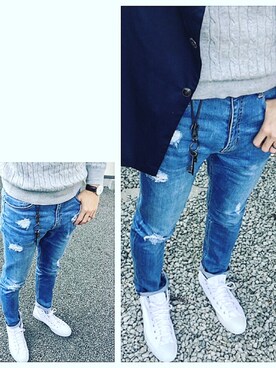 「united arrows」｜「アイテム（トレンチコート）」を使った、RNさん（メンズ・183cm）の秋コーディネート