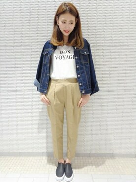 イエナスローブ天神　スタッフさん（レディース・165cm）の夏コーディネート