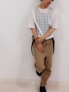 「caqu（サキュウ）のアイテム」を使った、hanaさん（レディース・157cm）の夏コーディネート