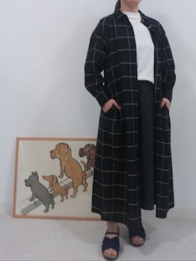 NIMES（ニーム）の「リバティプリント クルーネックワンピース（シャツ