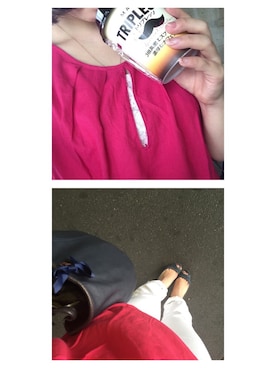 「MERCURYDUO（マーキュリーデュオ）のアイテム（チューブトップ）」を使った、ちゃんもゆさん（レディース・148cm）の夏コーディネート