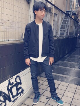 「COMME CA ISM（コムサイズム）のアイテム（ブルゾン）」を使った、お馨さん（メンズ・168cm）の秋コーディネート