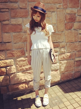 清水夏姫さん（レディース・160cm）の春コーディネート