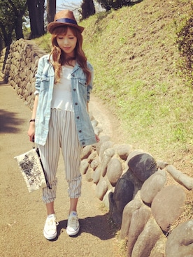 清水夏姫さん（レディース・160cm）の春コーディネート