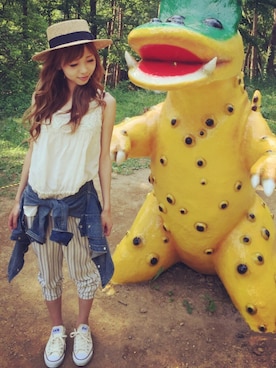 清水夏姫さん(レディース・160cm)の春コーディネート