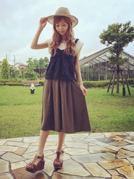 清水夏姫さん（レディース・160cm）の夏コーディネート