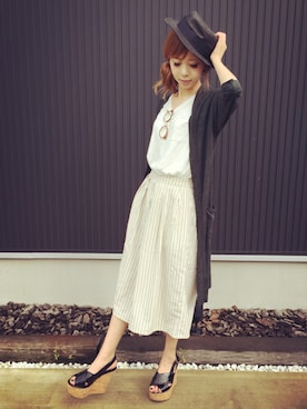 清水夏姫さん（レディース・160cm）の夏コーディネート