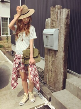 清水夏姫さん（レディース・160cm）の夏コーディネート