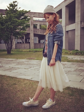 清水夏姫さん（レディース・160cm）の夏コーディネート