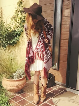 清水夏姫さん（レディース・160cm）の秋コーディネート