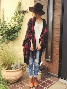 清水夏姫さん（レディース・160cm）の秋コーディネート