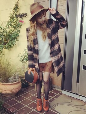 清水夏姫さん（レディース・160cm）の秋コーディネート