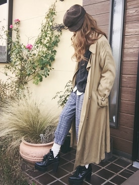 清水夏姫さん（レディース・160cm）の冬コーディネート