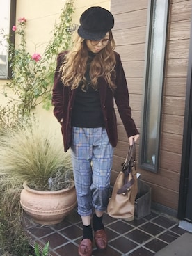 清水夏姫さん（レディース・160cm）の冬コーディネート