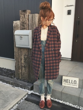 清水夏姫さん(レディース・160cm)の冬コーディネート