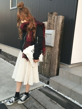 清水夏姫さん（レディース・160cm）の冬コーディネート