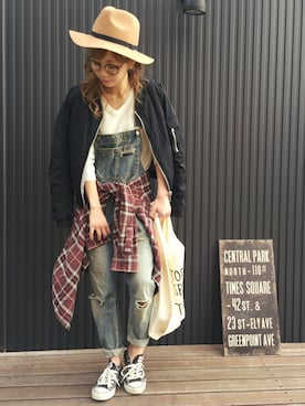 清水夏姫さん（レディース・160cm）の春コーディネート