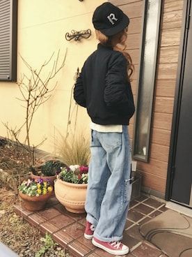 清水夏姫さん（レディース・160cm）の冬コーディネート