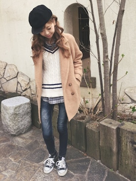 清水夏姫さん（レディース・160cm）の春コーディネート