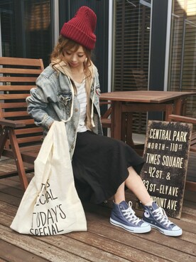 清水夏姫さん（レディース・160cm）の春コーディネート