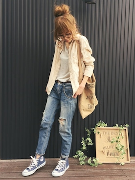 清水夏姫さん(レディース・160cm)の春コーディネート