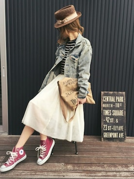 清水夏姫さん（レディース・160cm）の春コーディネート