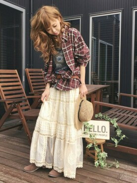 清水夏姫さん(レディース・160cm)の春コーディネート