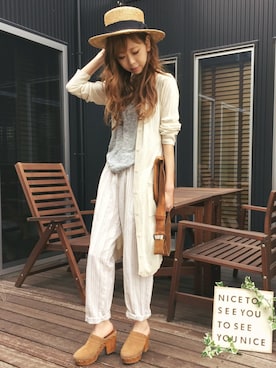 清水夏姫さん（レディース・160cm）の春コーディネート