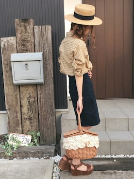 清水夏姫さん（レディース・160cm）の春コーディネート