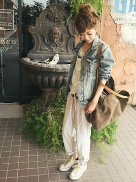 清水夏姫さん（レディース・160cm）の春コーディネート