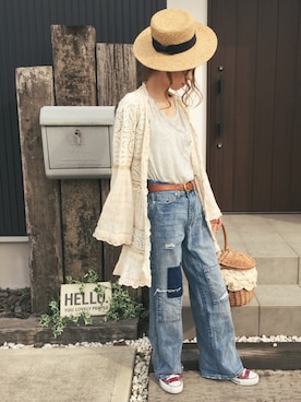 清水夏姫さん（レディース・160cm）の春コーディネート