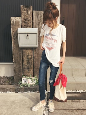 清水夏姫さん（レディース・160cm）の春コーディネート