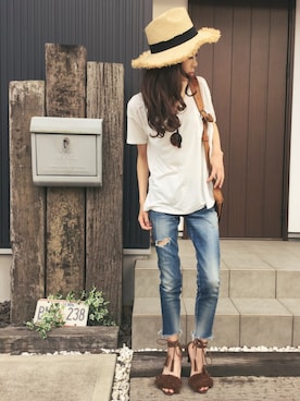 清水夏姫さん(レディース・160cm)の夏コーディネート