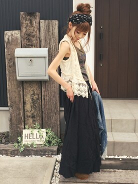 清水夏姫さん（レディース・160cm）の夏コーディネート