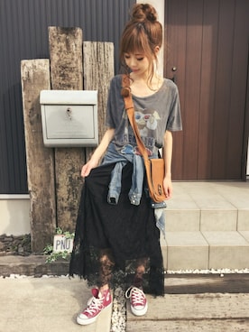 清水夏姫さん(レディース・160cm)の夏コーディネート