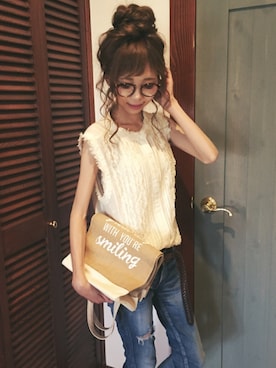 清水夏姫さん(レディース・160cm)の夏コーディネート