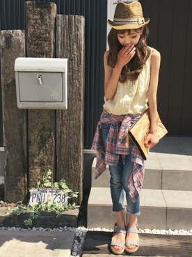 清水夏姫さん（レディース・160cm）の夏コーディネート