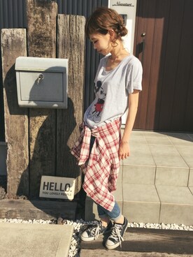 清水夏姫さん（レディース・160cm）の夏コーディネート