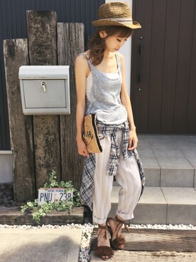 清水夏姫さん（レディース・160cm）の夏コーディネート