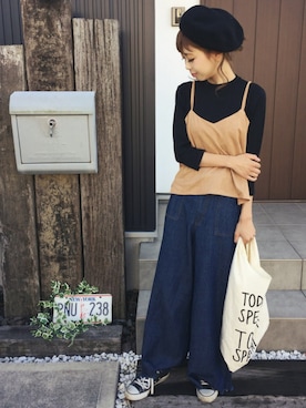 清水夏姫さん（レディース・160cm）の秋コーディネート