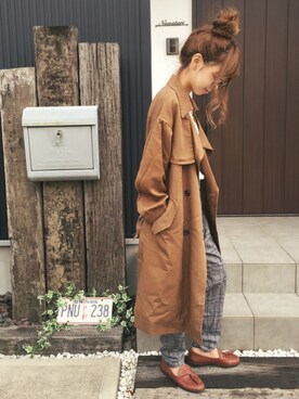 清水夏姫さん（レディース・160cm）の秋コーディネート