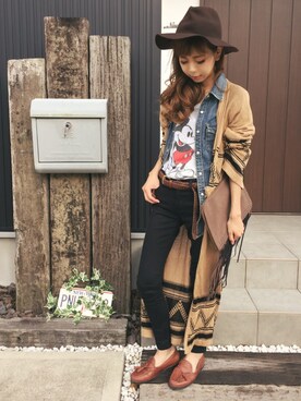 清水夏姫さん（レディース・160cm）の秋コーディネート