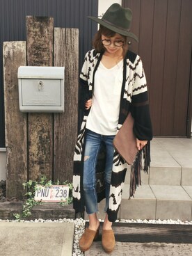 清水夏姫さん(レディース・160cm)の秋コーディネート