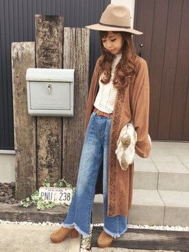 清水夏姫さん（レディース・160cm）の秋コーディネート