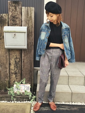 清水夏姫さん（レディース・160cm）の秋コーディネート