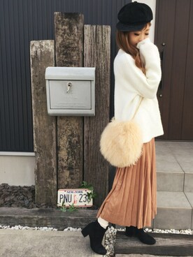 清水夏姫さん（レディース・160cm）の秋コーディネート