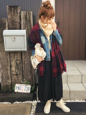 清水夏姫さん（レディース・160cm）の秋コーディネート